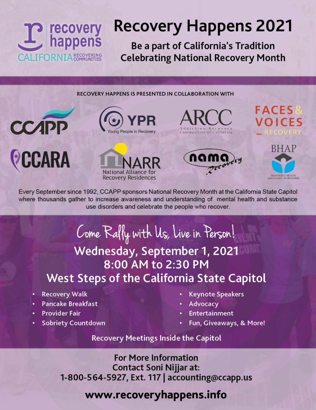 2021 Recovery Happens Rally | Addiction Recovery Communities of California